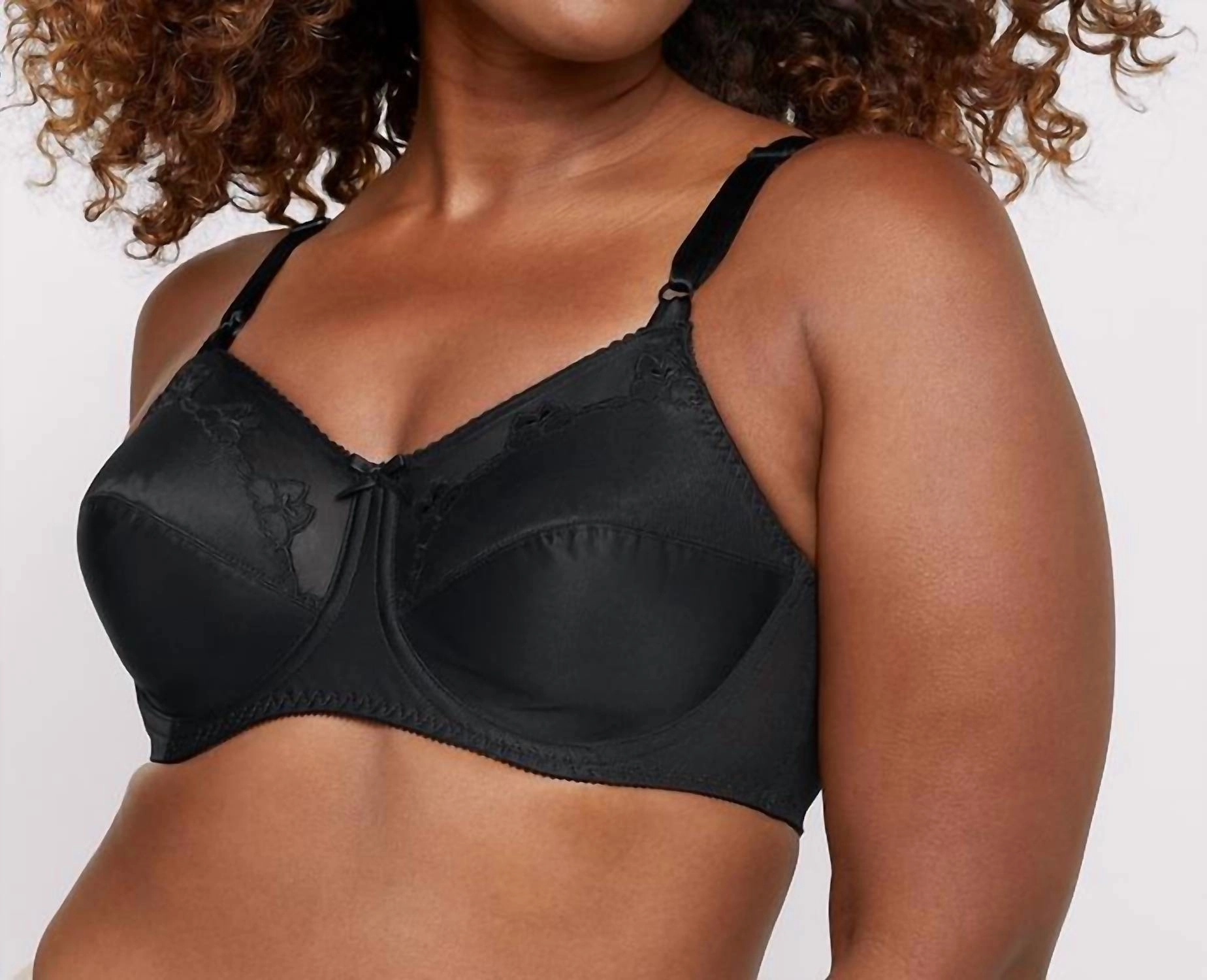 Flower Underwire Bra In Black