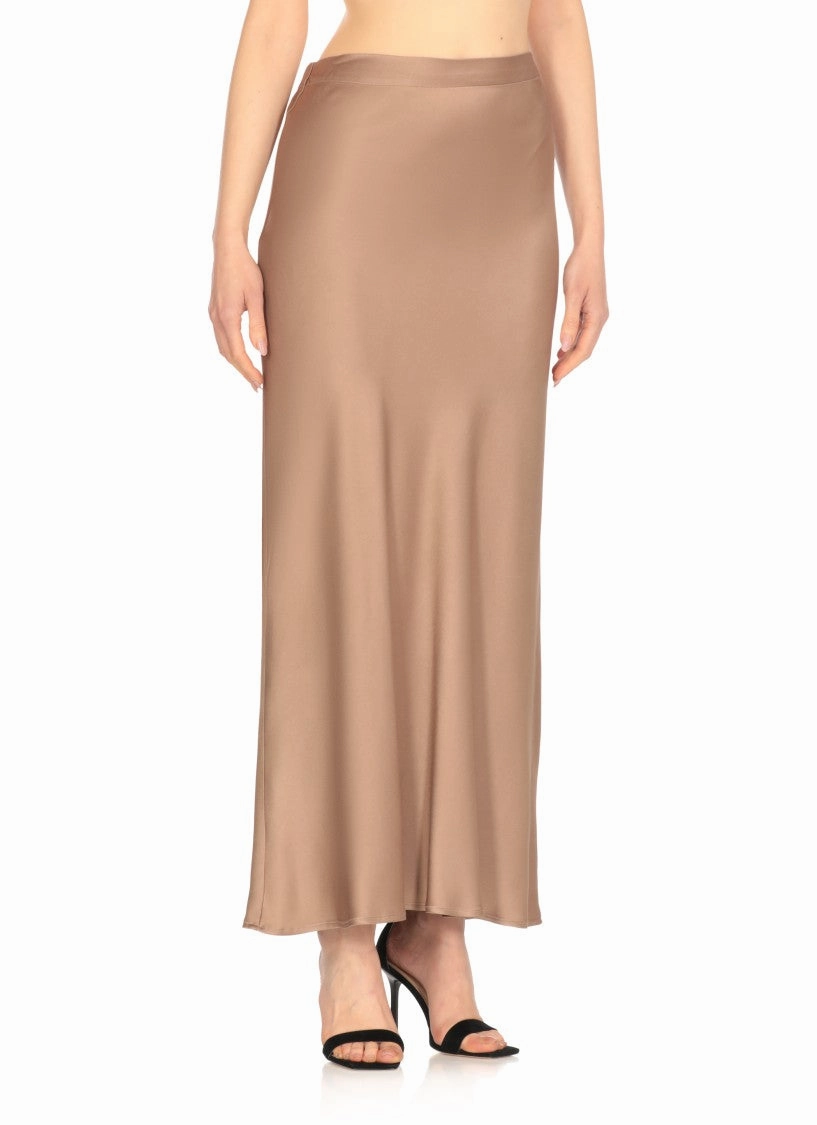 Flowing Brown Midi Skirt