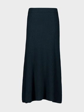 Forest Green Knit Midi Skirt Knitwear Womens - women's knitwear cheap