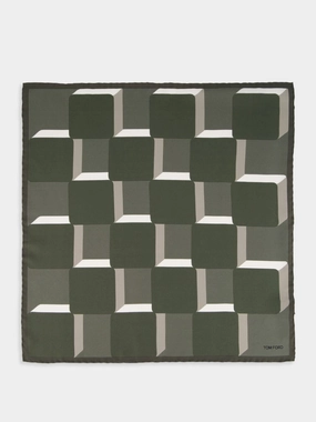 Forest Green Silk Pocket Square Suits Mens - men's suits outlet