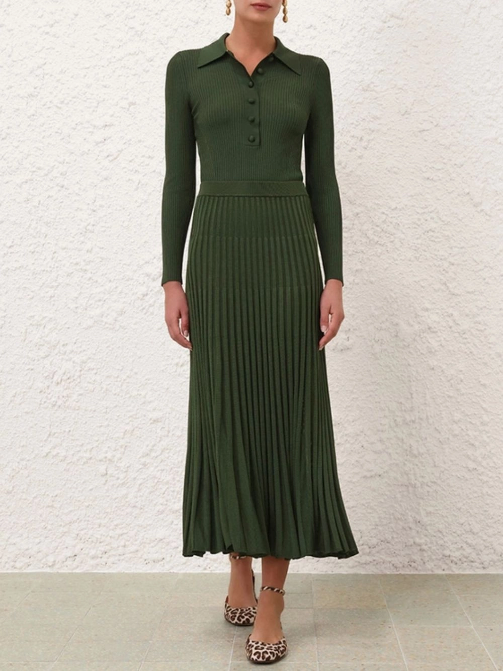 Forest Pleated Midi Skirt Knitwear Womens - women's knitwear cheap