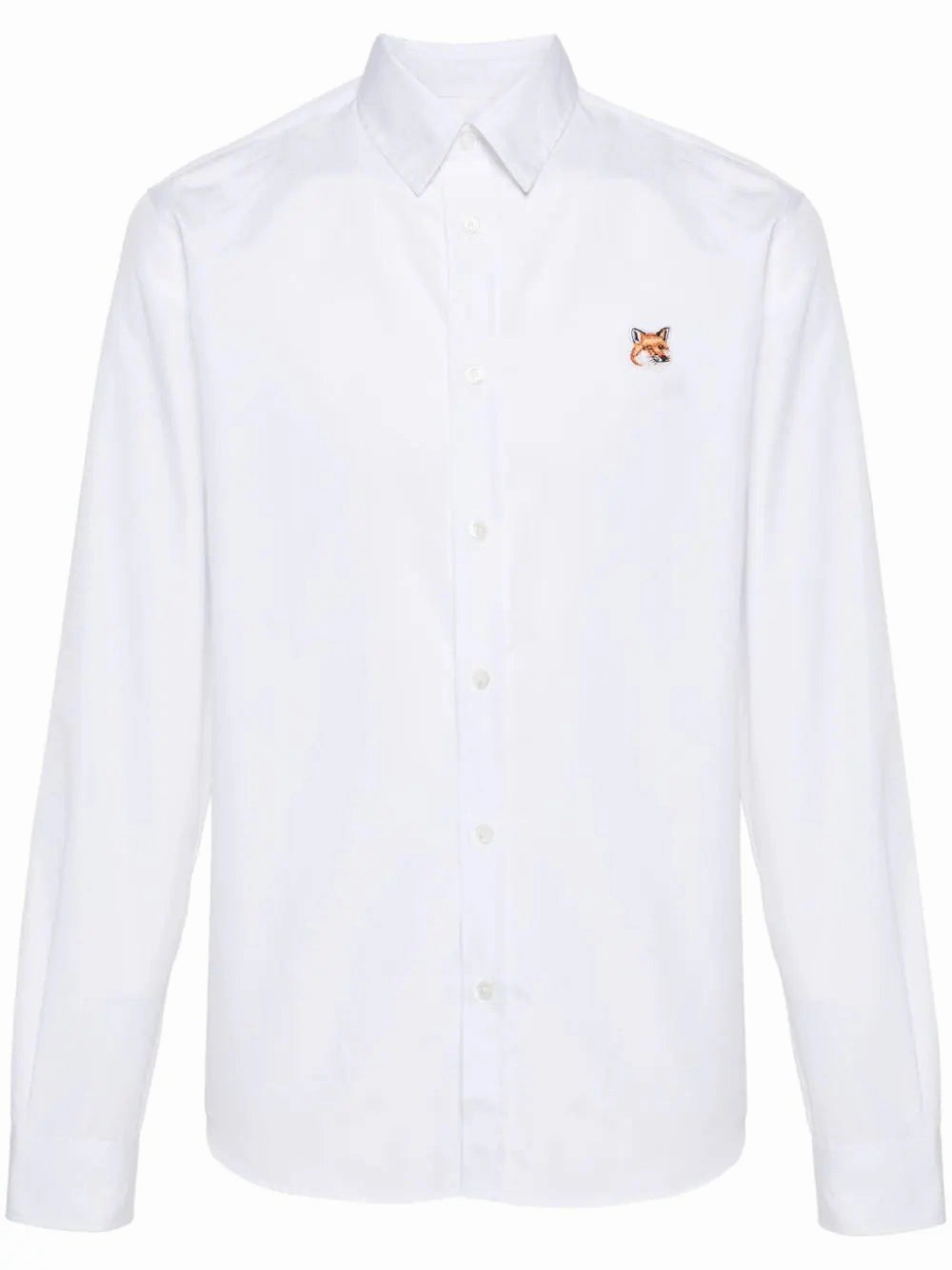 Fox-Patch Cotton Shirt mens polos clearance
