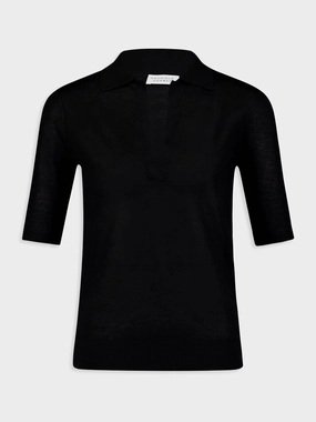 Frank Cashmere and Silk-Blend Polo Shirt Knitwear Womens - women's knitwear cheap