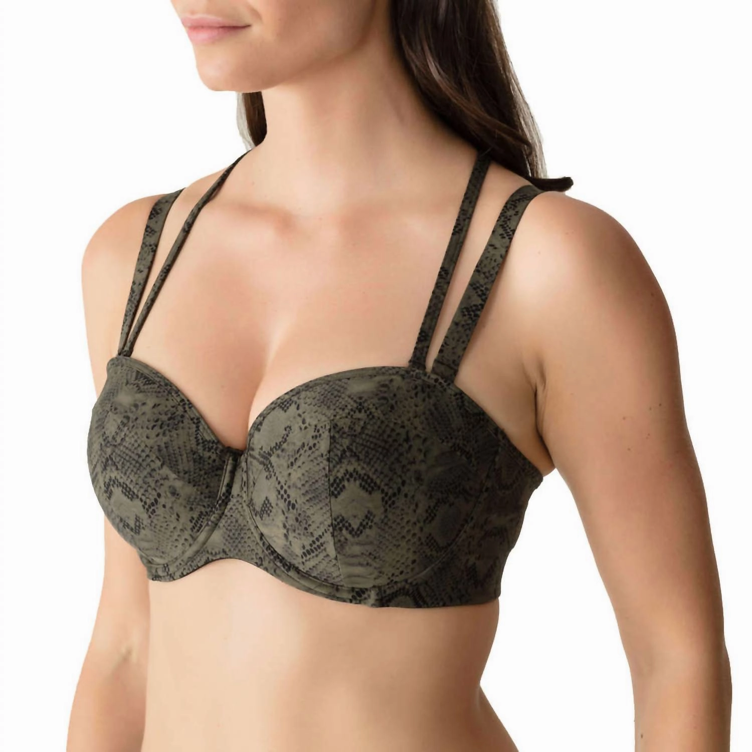 Freedom Strapless Bikini Top In Wild Skin