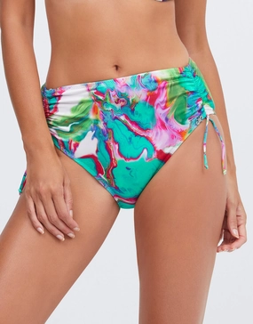 Frida Adjustable Leg Bikini Pant - Green Marble Swim Womens - one-pieces cheap