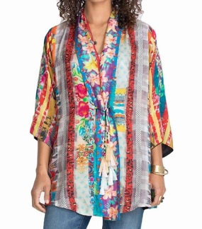 Friendship Anastasia Kimono In Multi Tops Womens - silk tops clearance