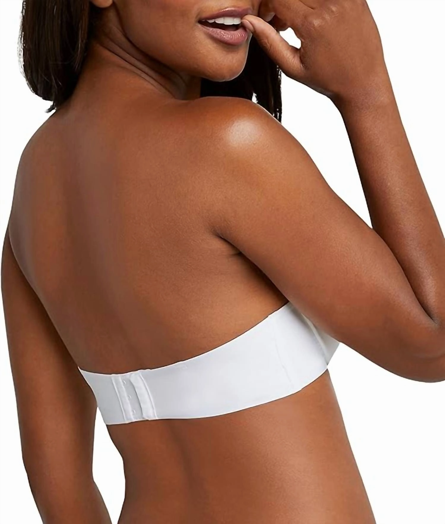 Full Coverage Strapless Bra In White