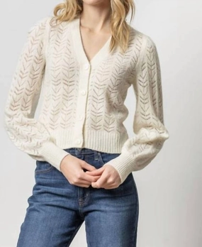 Full Sleeve Cardigan Sweater In Ivory Tops Womens - bodysuits clearance