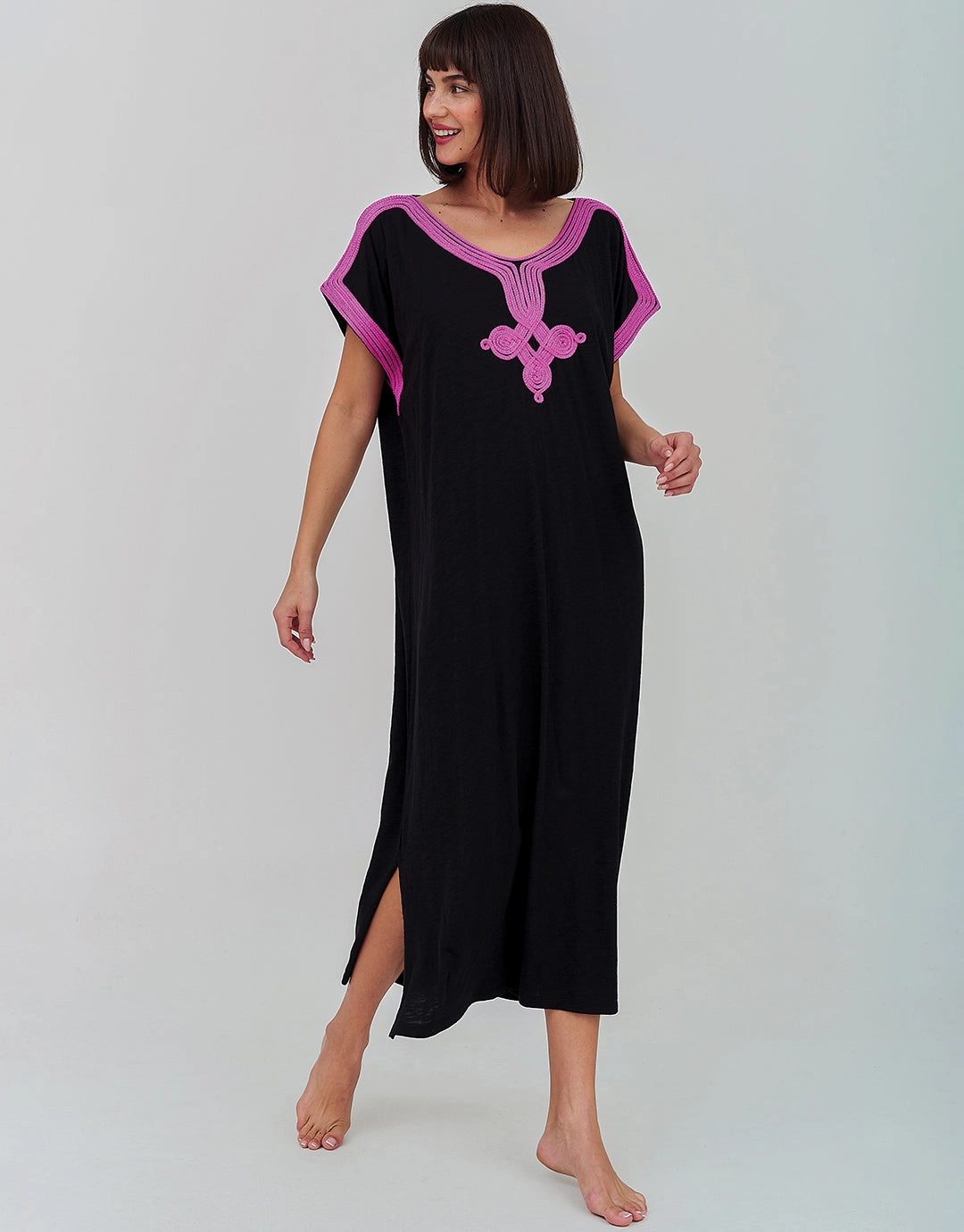 Gaia Beach Kaftan - Black Swim Womens - bikinis clearance