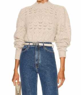 Galini Sweater In Light Beige Tops Womens - asymmetrical tops