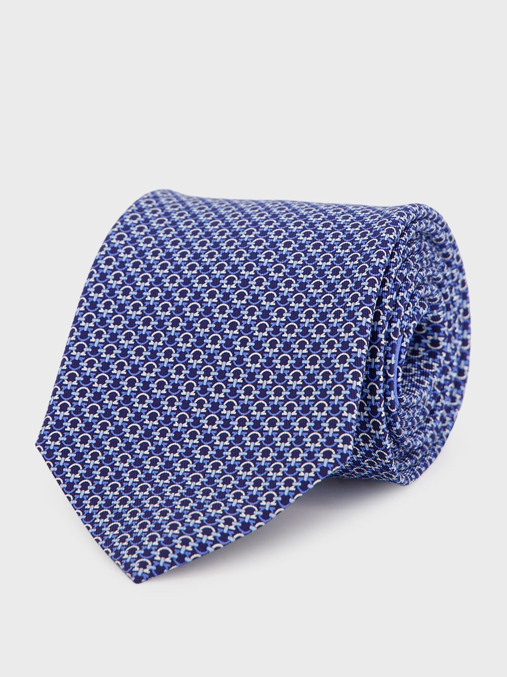 Gancini Silk Blue Tie Suits Mens - men's suits outlet
