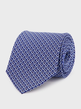 Gancini Silk Blue Tie Suits Mens - men's suits outlet