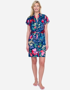 Garden Dream Beach Dress - Multi Navy Swim Womens - bikinis clearance