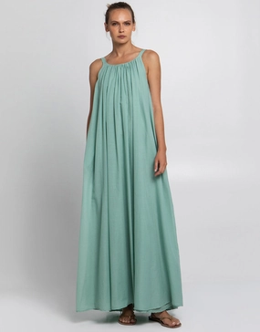 Gathered Maxi Dress - Sea Green Swim Womens - bikinis clearance
