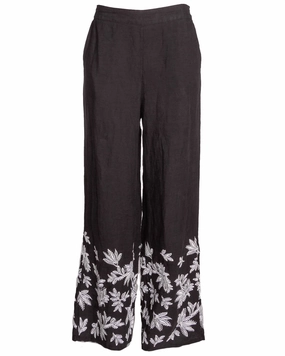 Getika Embroidered Pant In Black Bottoms Womens outlet online store