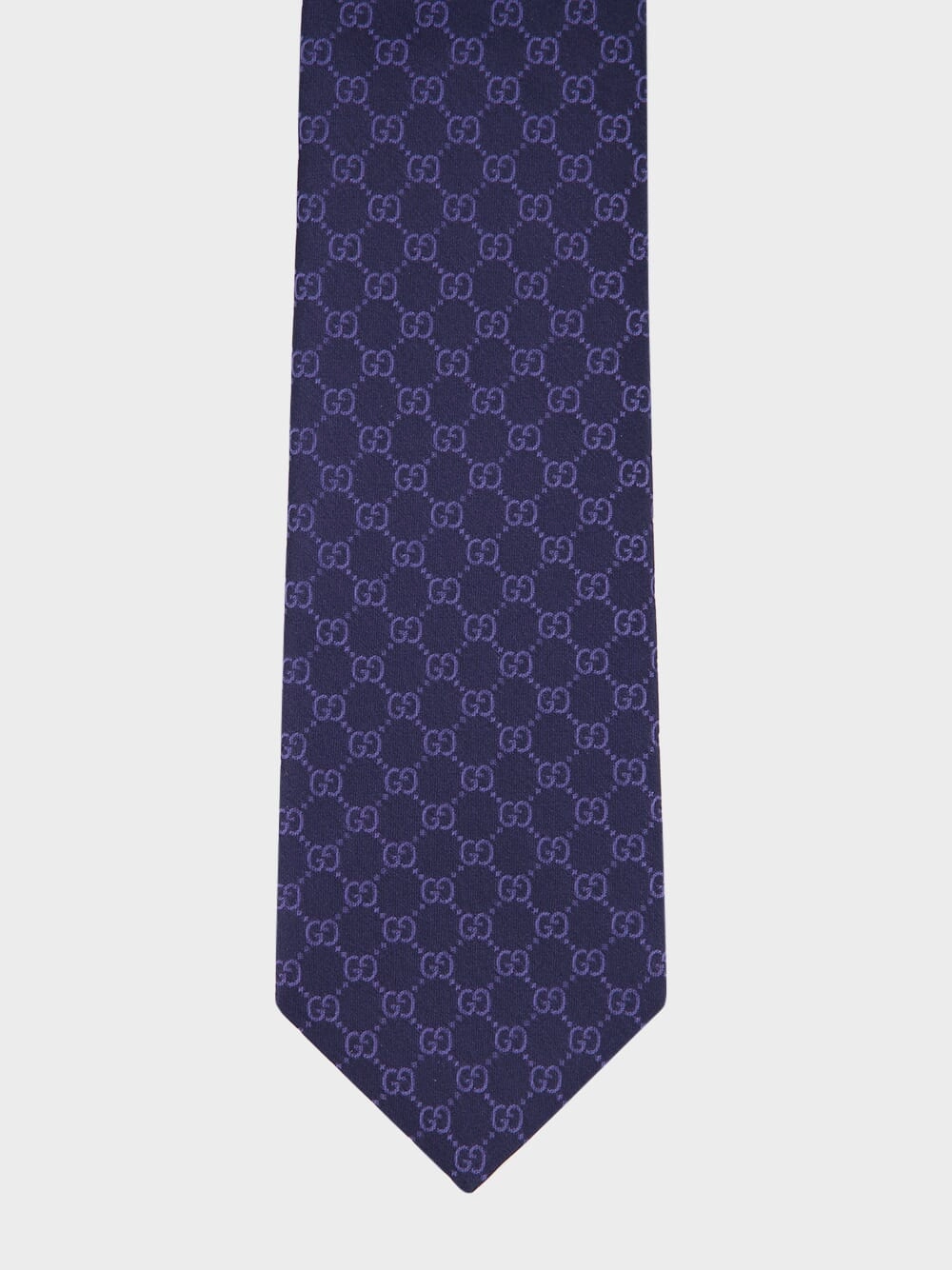 GG Monogram Blue Silk Tie
