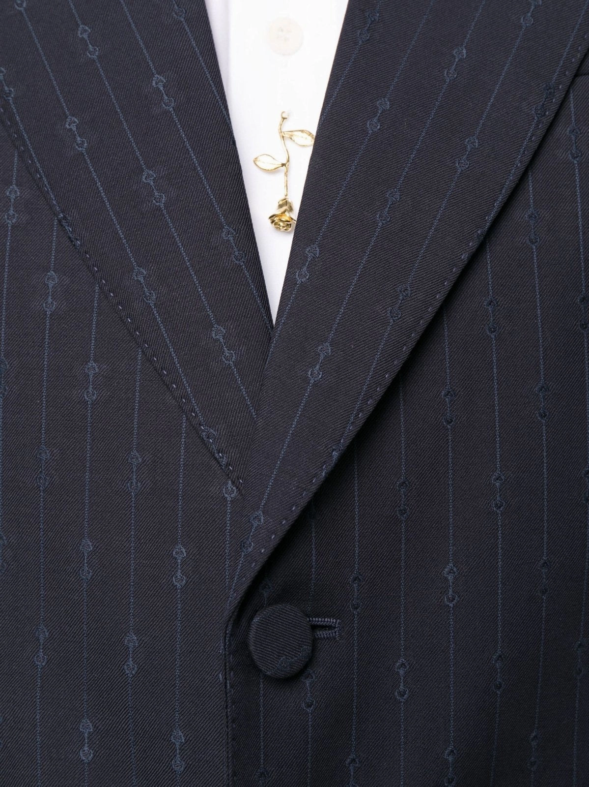 GG Monogram Navy Single-Breasted Suit