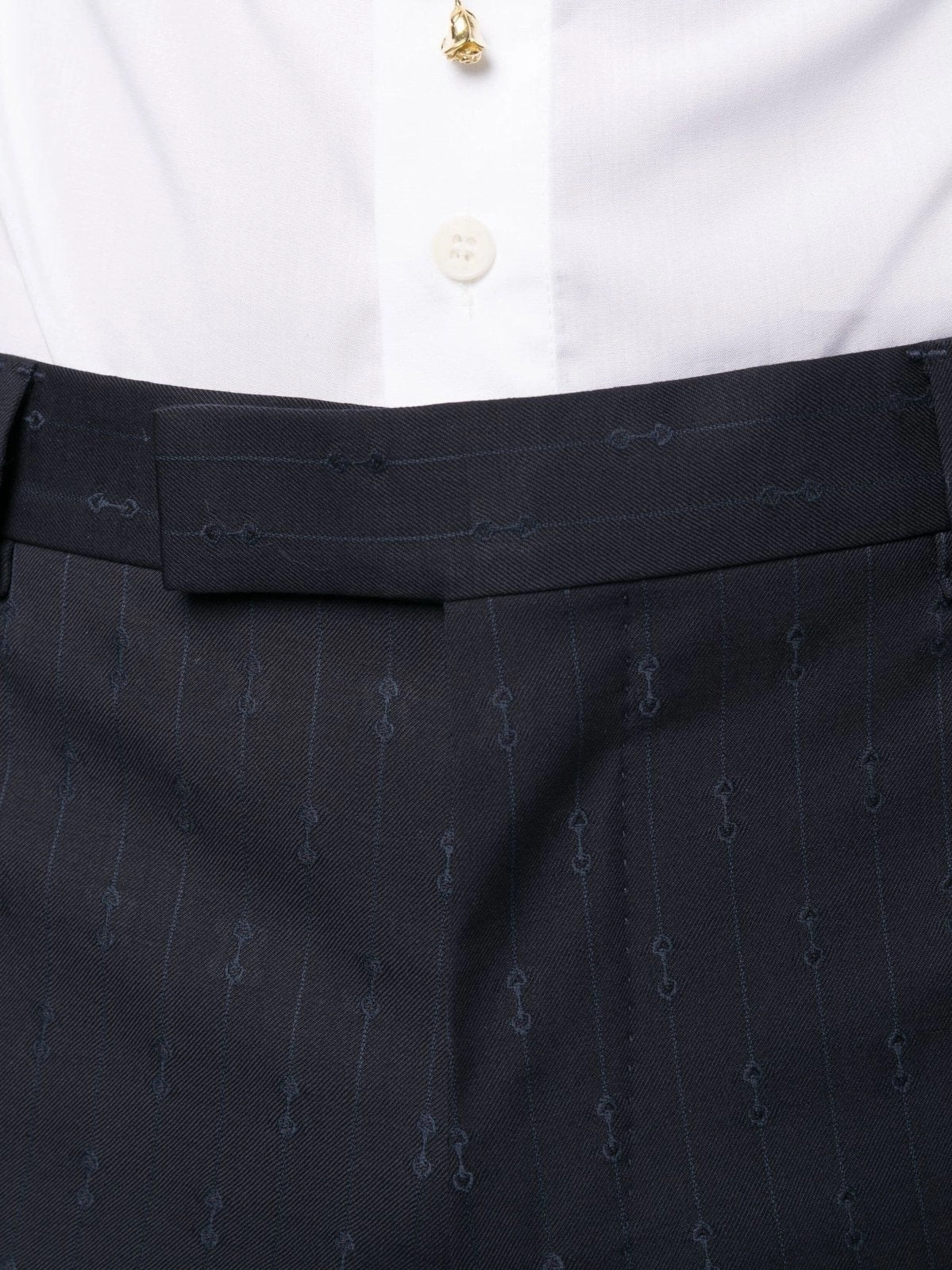 GG Monogram Navy Single-Breasted Suit