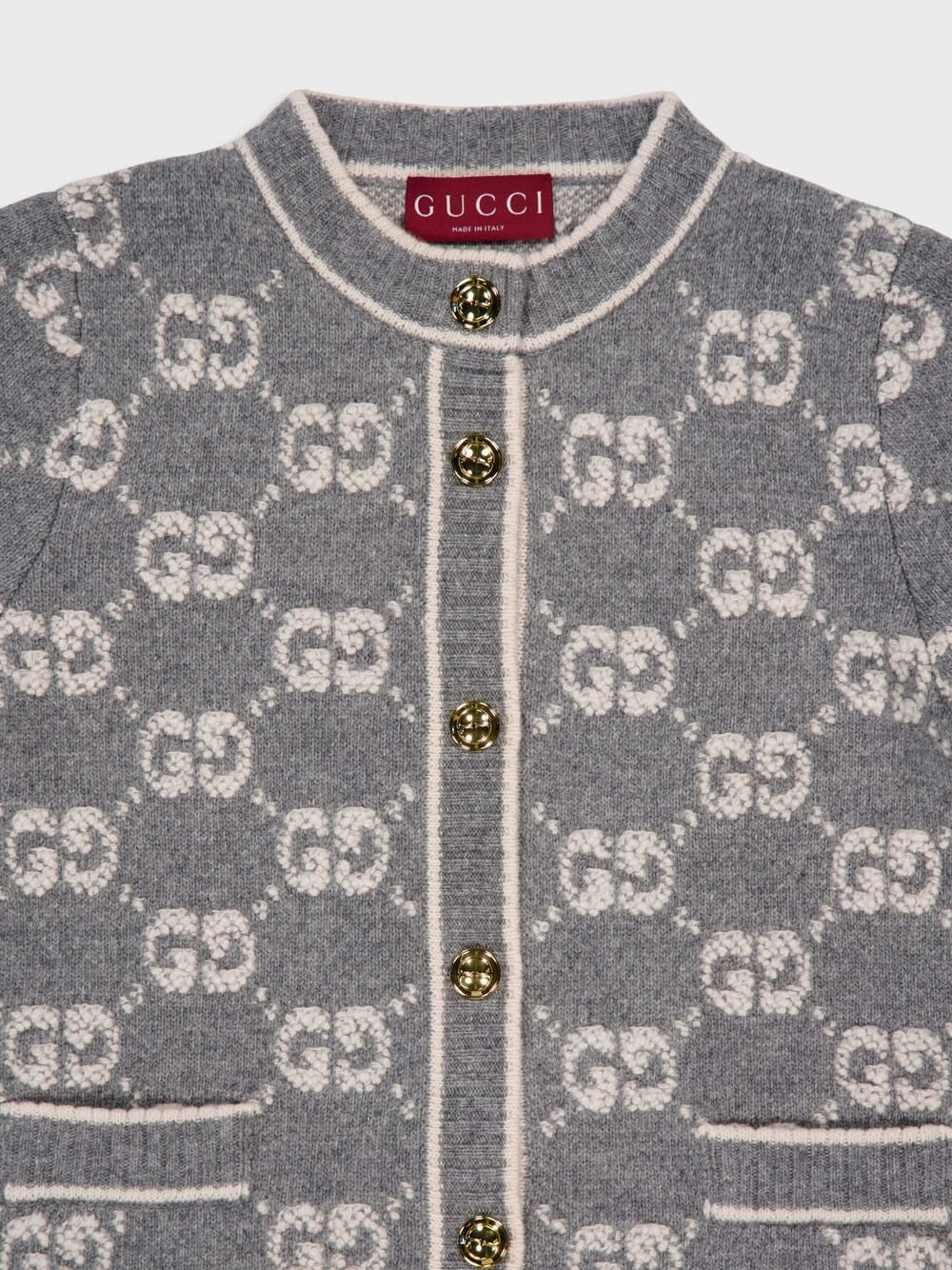 GG Wool Boucl Jacquard Cardigan
