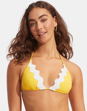Gia Ric Rac Slide Tri Bikini Top - Citron Swim Womens - one-pieces cheap