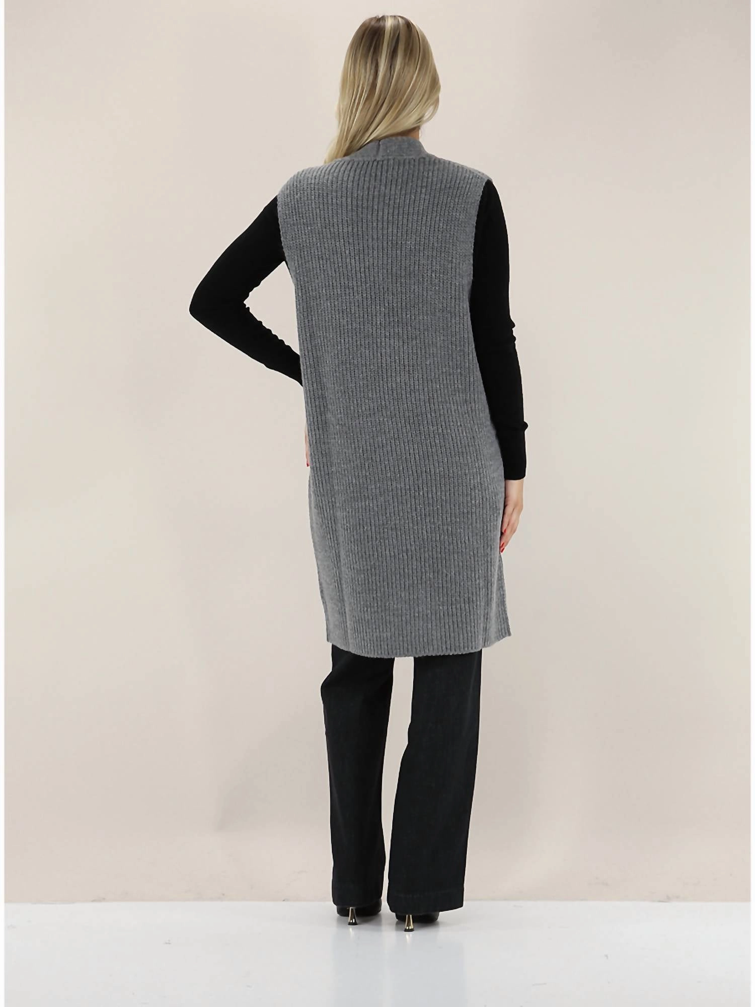 Gilet Sweater Vest In Antracite