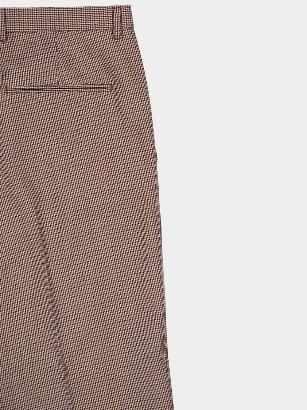 Gingham Wool Pants