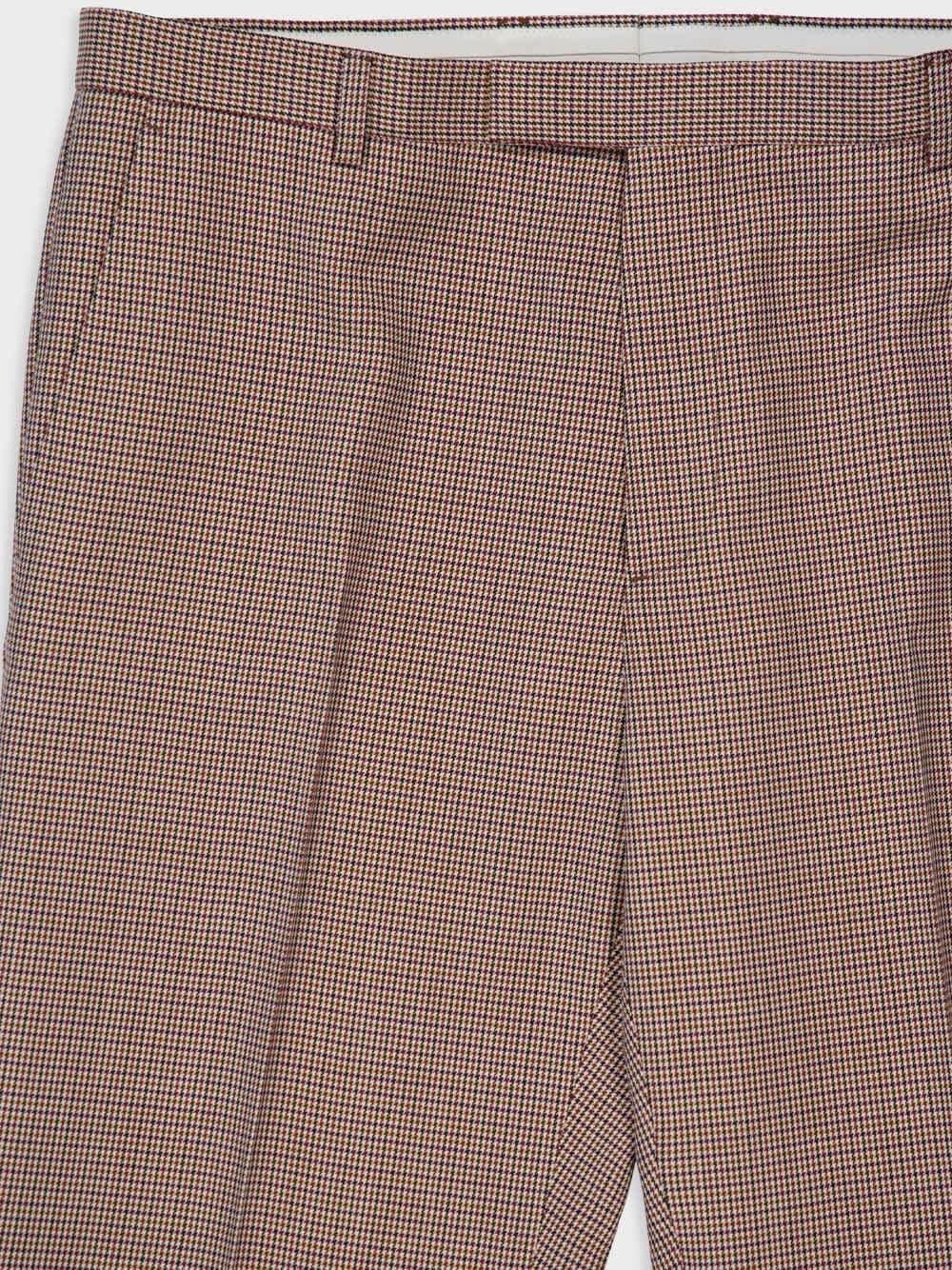 Gingham Wool Pants