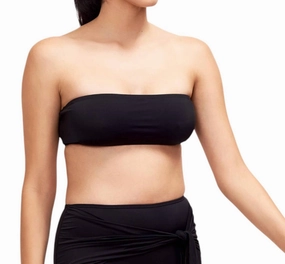 Giovanna Bandeau Bikini Top In Black Swim Womens - ruched swimwear outlet
