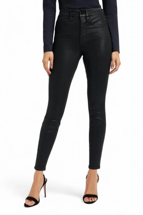 Good Legs Coated Skinny Jean In Black womens paperbag pants clearance