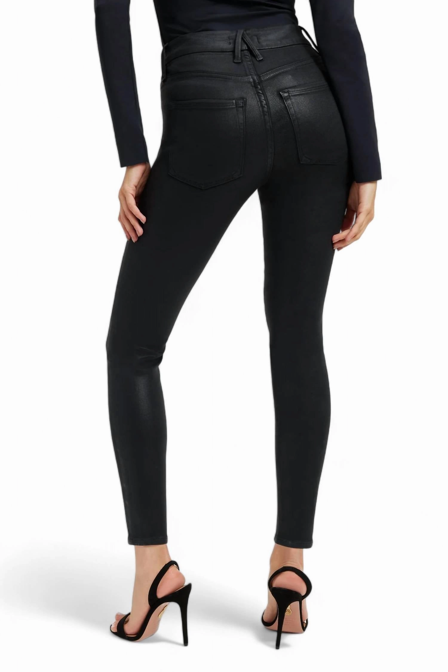 Good Legs Coated Skinny Jean In Black