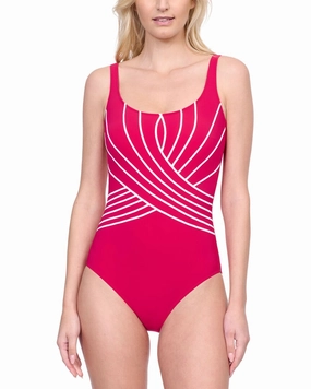 Gottex Square Neck One-Piece Swim Womens - padded bikinis cheap