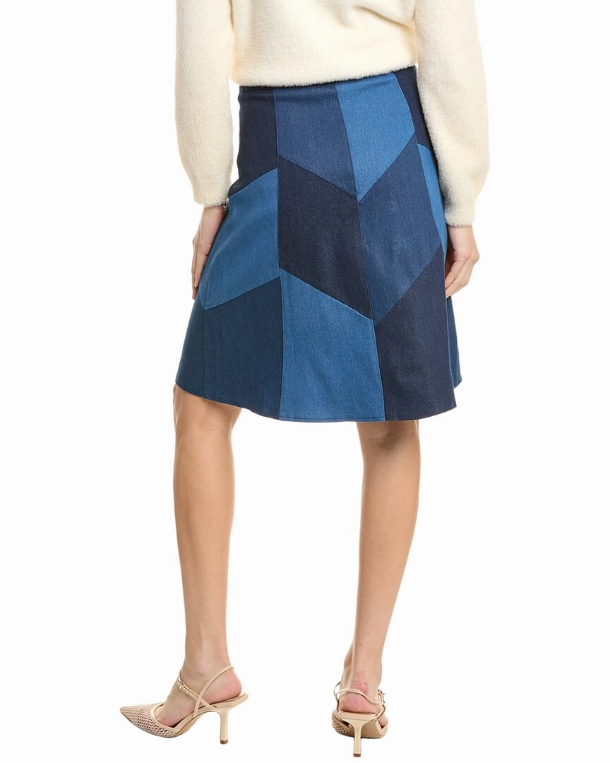 Gracia Patchwork Denim Skirt
