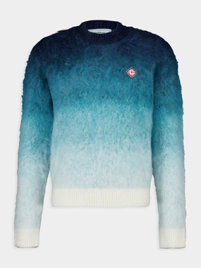 Gradient Mohair Crewneck Sweater Knitwear Mens - men's sweaters sale