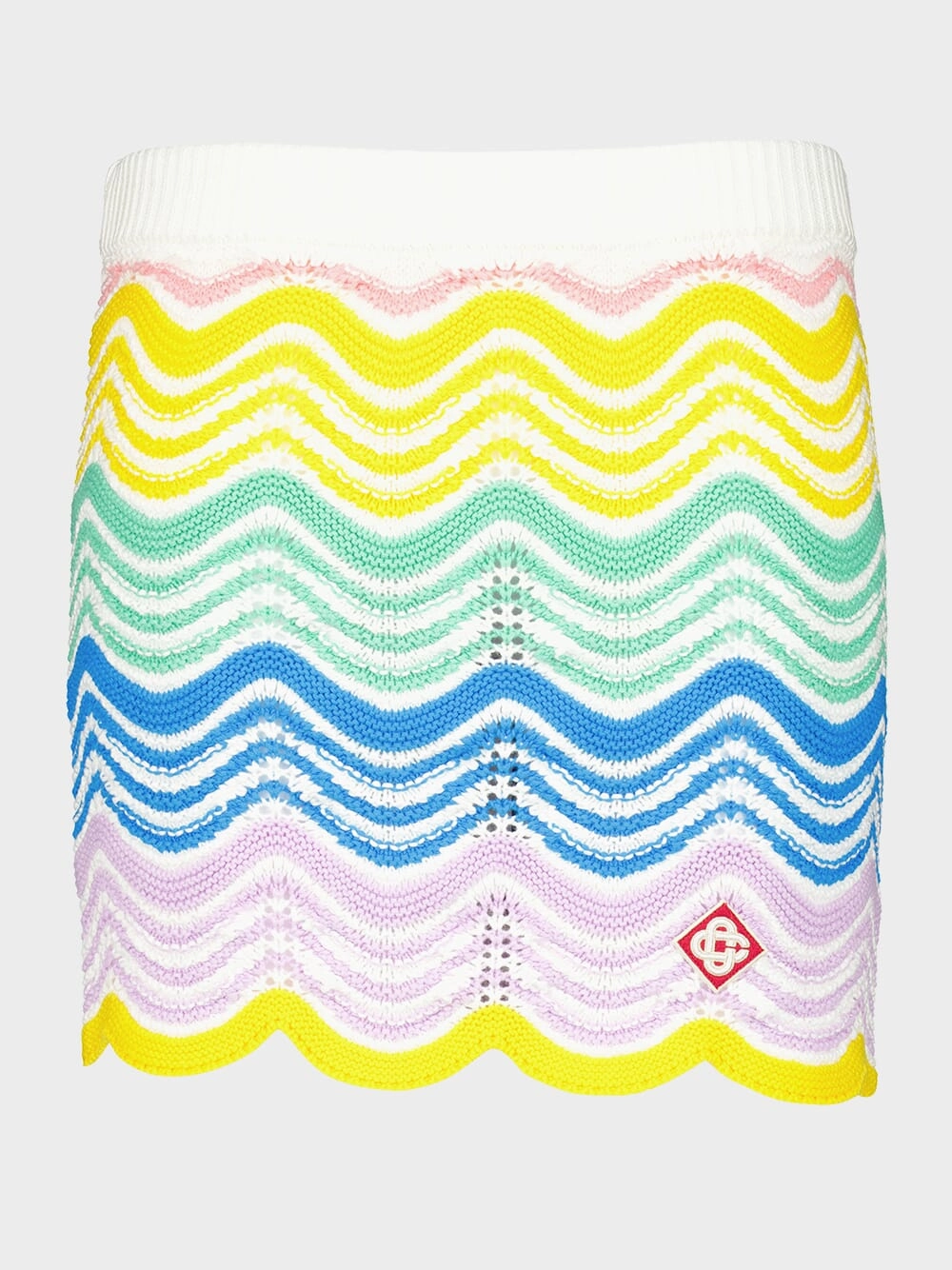 Gradient Wave Crochet Skirt Knitwear Womens - women's knitwear cheap