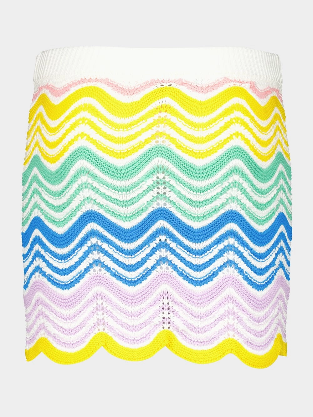 Gradient Wave Crochet Skirt