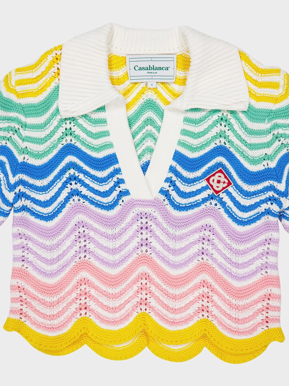 Gradient Wave Crochet Top
