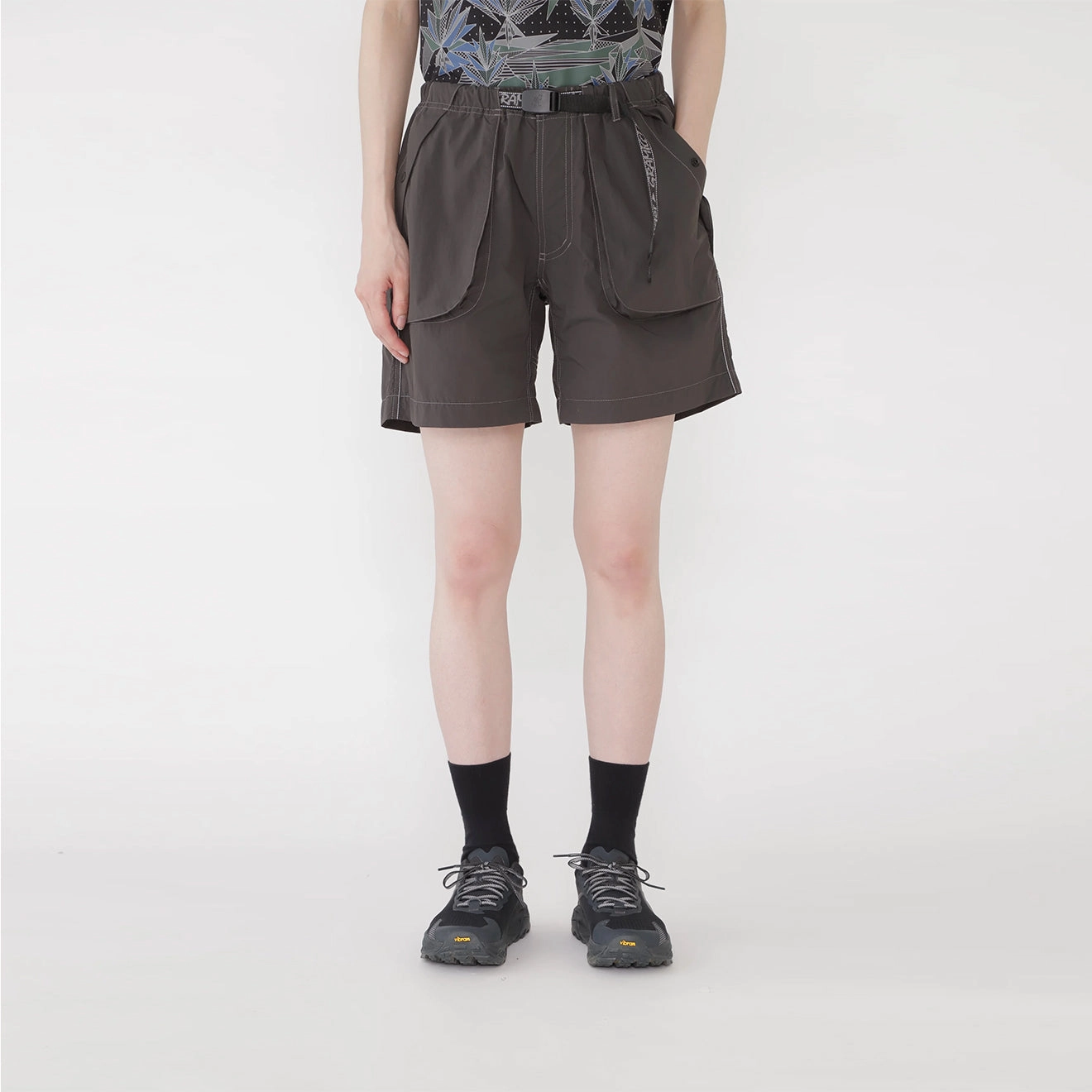 Gramicci x And Wander Brushed Nylon Short Charcoal