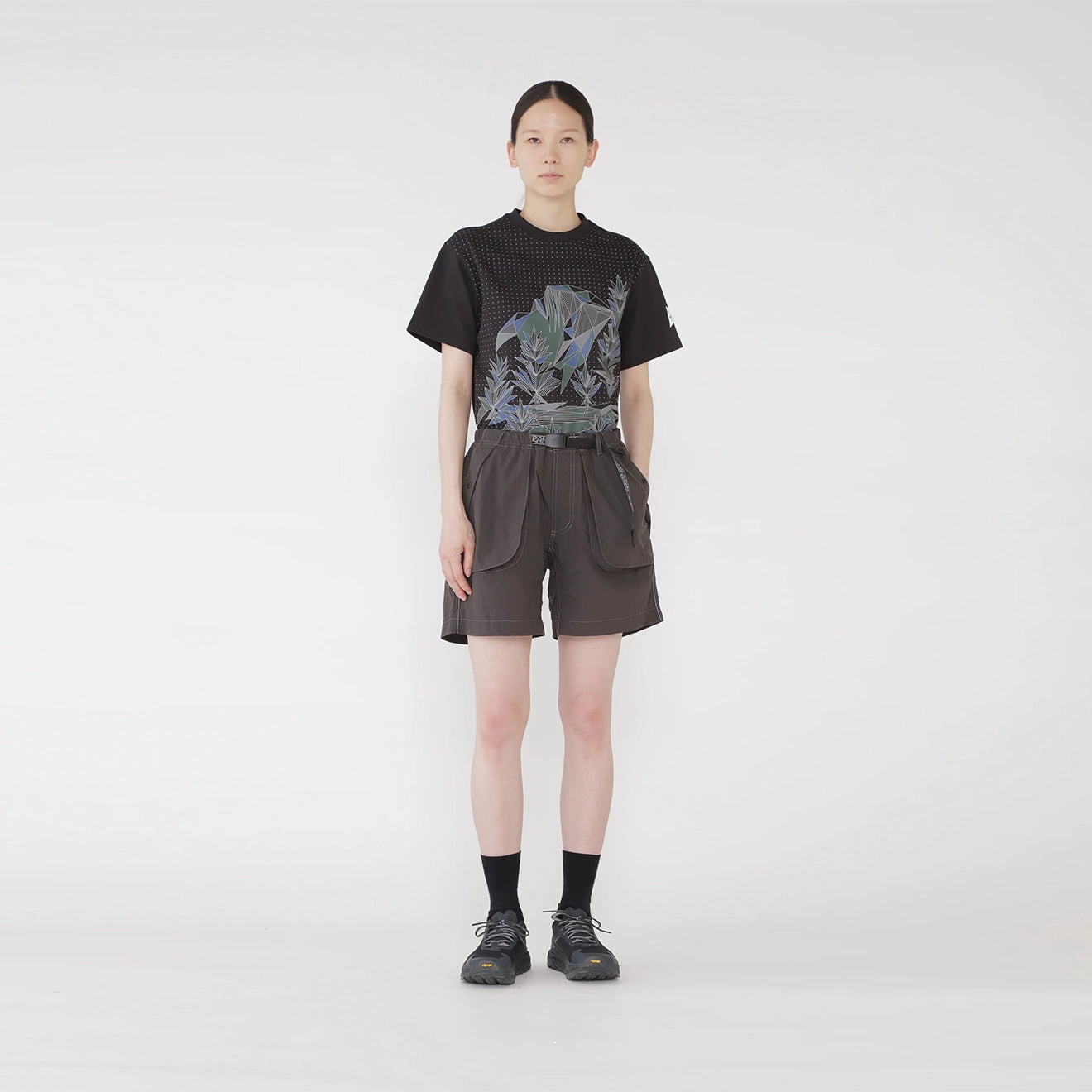 Gramicci x And Wander Brushed Nylon Short Charcoal