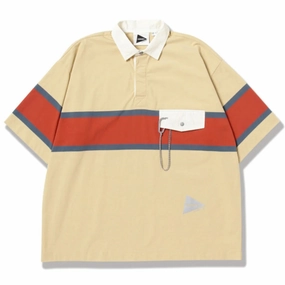 Gramicci x And Wander Tech Rugby Shirt Yellow mens t-shirts outlet