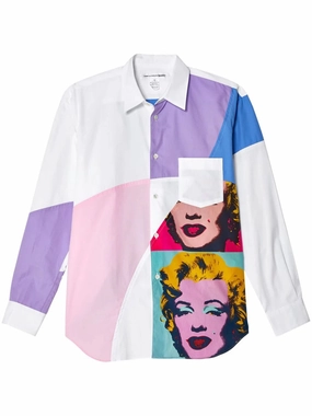 Graphic-Print Cotton Shirt mens polos clearance