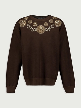Graphic-Print Cotton Sweatshirt Tops Mens - thermal tops