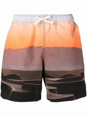 Graphic-Print Deck Shorts cheap mens pants online