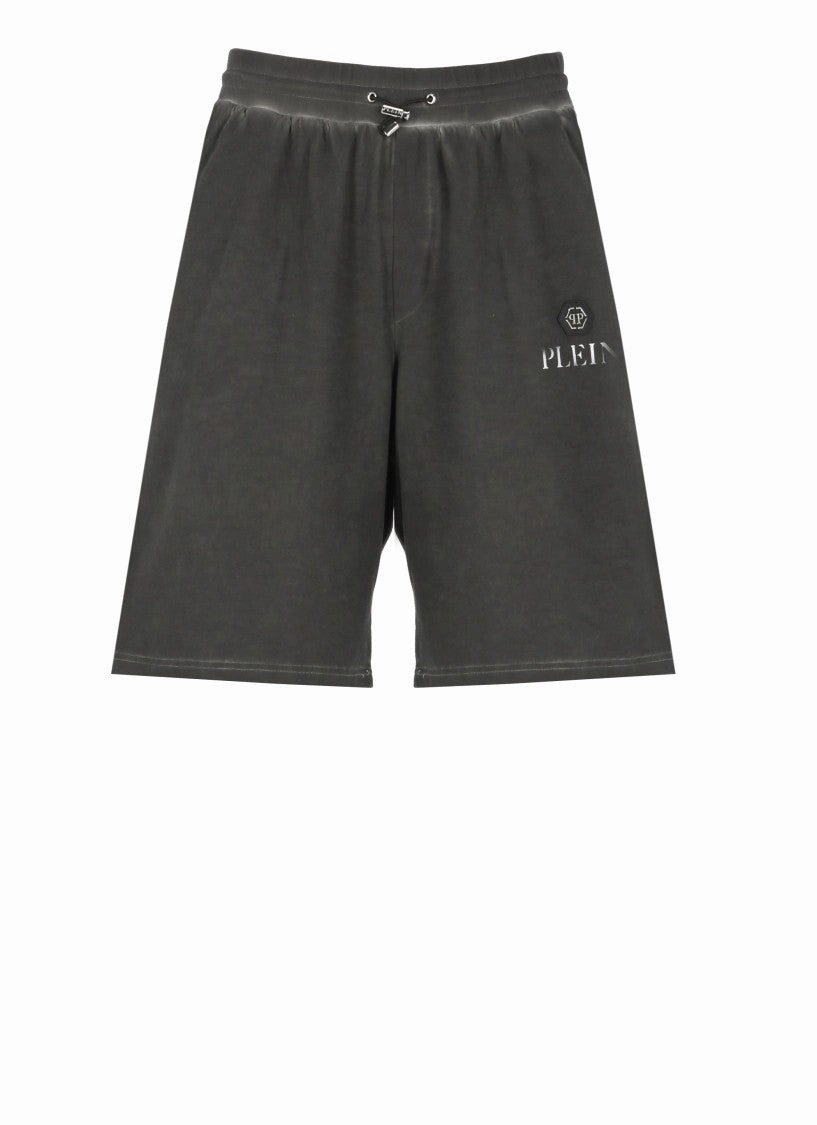 Gray Cotton Shorts