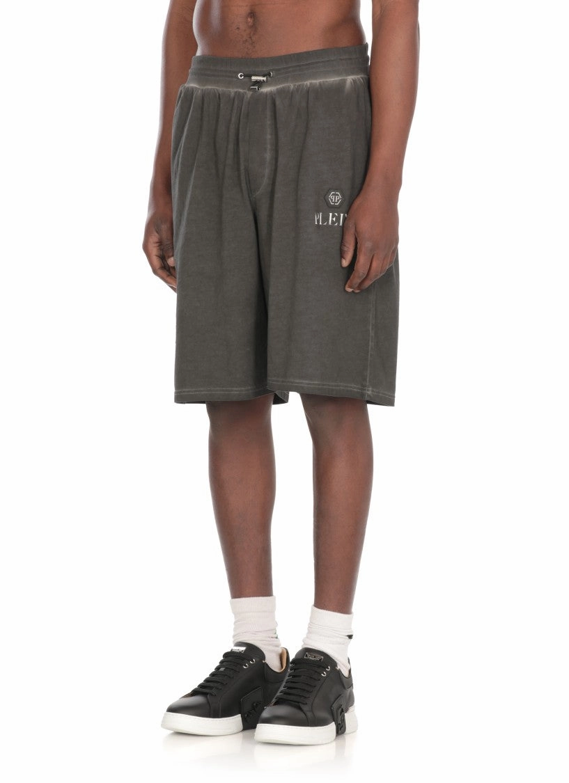Gray Cotton Shorts