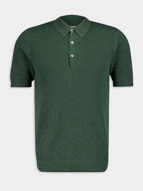 Green Cotton Polo Tops Mens - men's t-shirts outlet