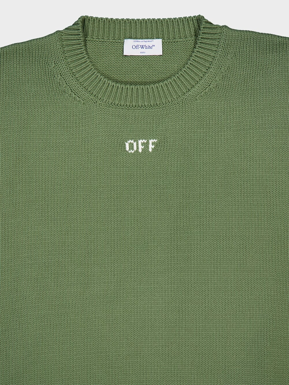 Green Embroidered-Logo Knitted Jumper