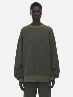 Green Logo Sweatshirt Tops Mens - thermal tops