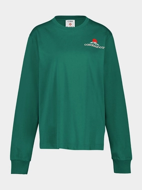 Green Montagne Snow Long-Sleeved Tops Mens - thermal tops