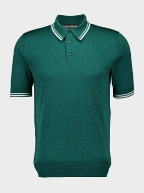 Green Silk Polo Shirt Tops Mens - men's t-shirts outlet