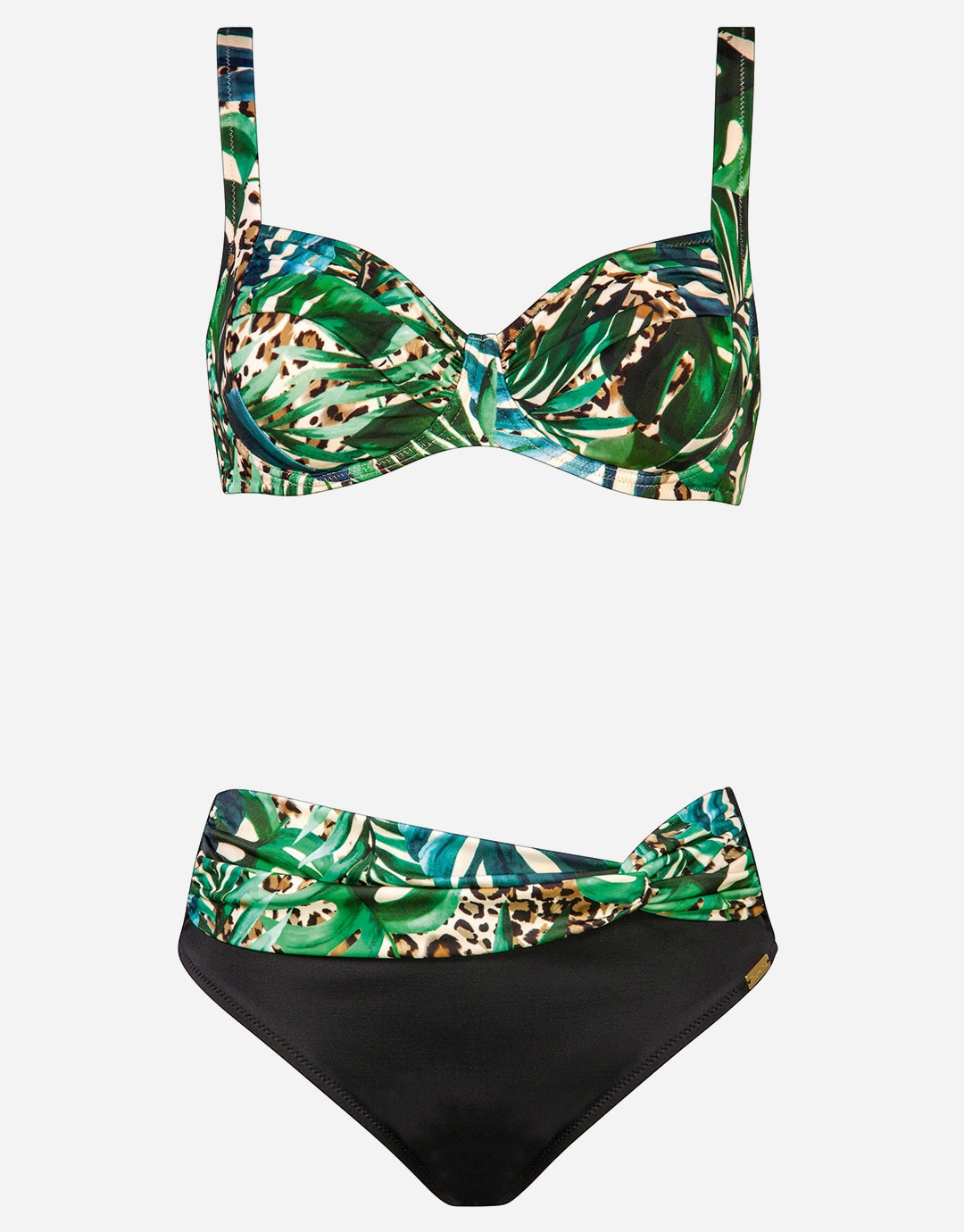 Green Tiger Underwired Bikini Set Swim Womens - one-pieces cheap